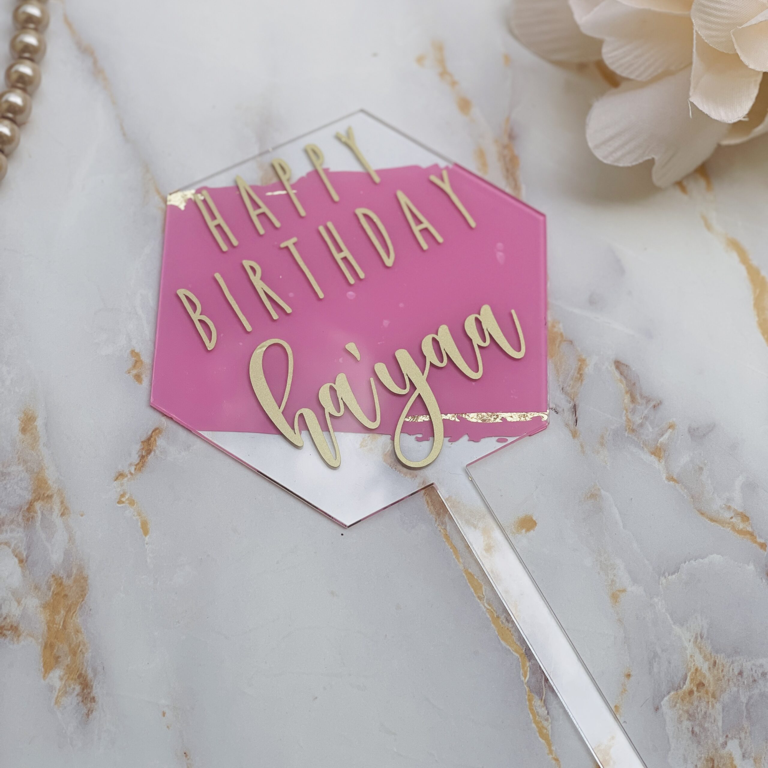 Cake Topper - Hexagon