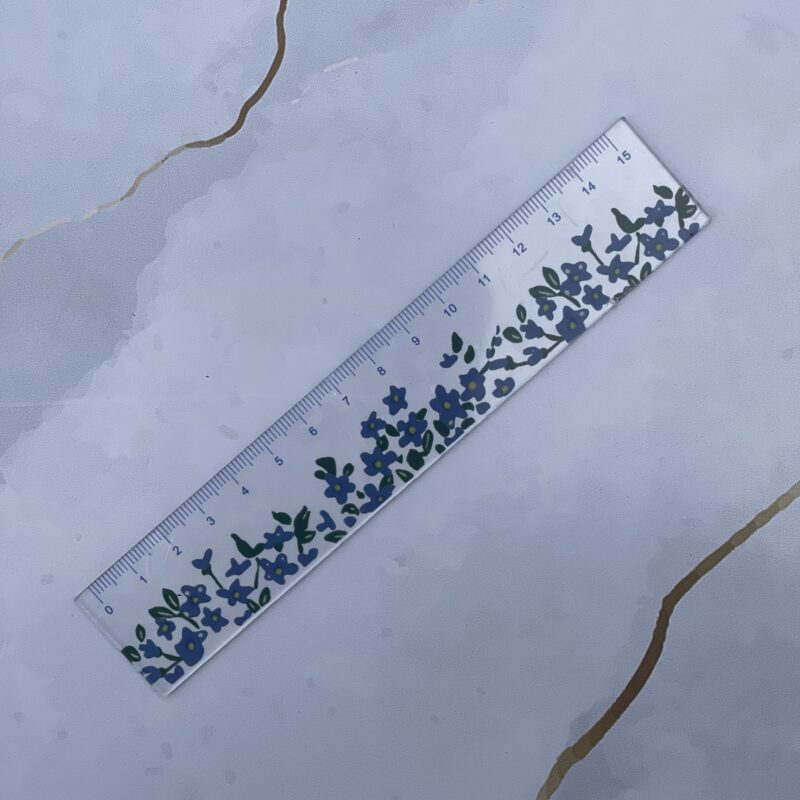 Blue Flower Ruler