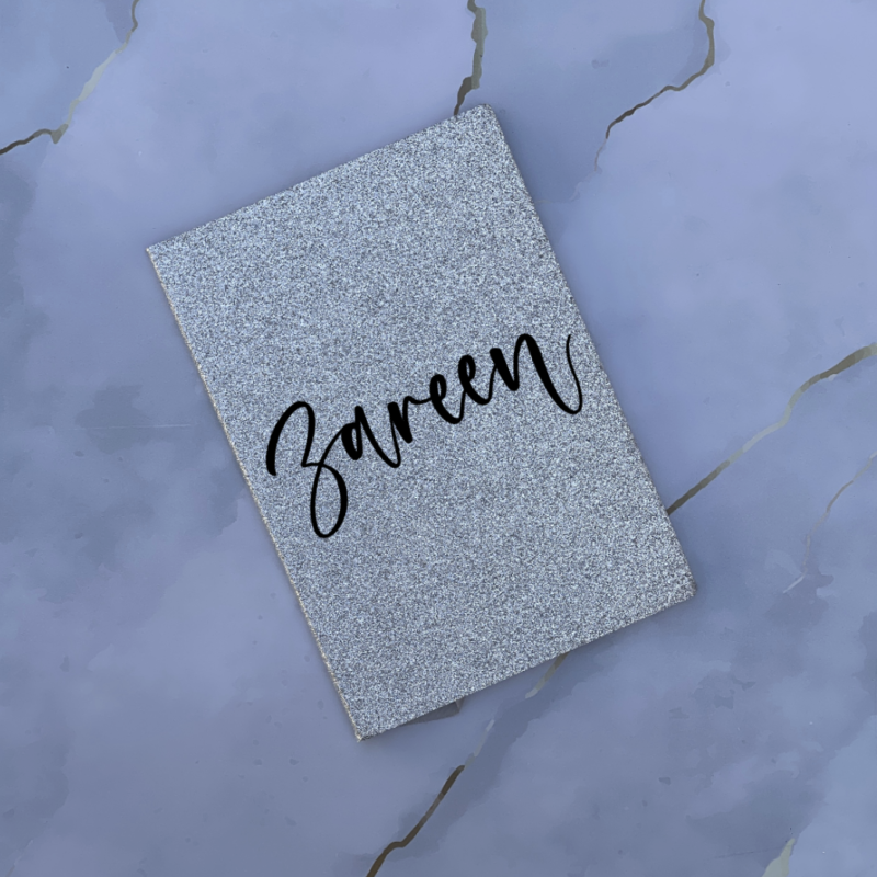Silver Glitter Notebook A6