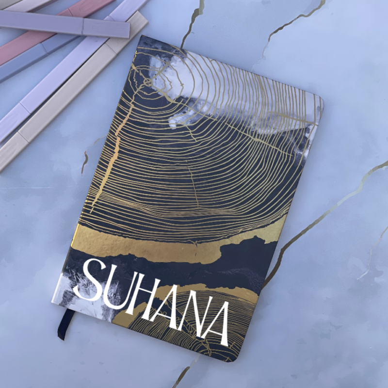 Blue Gold Notebook A5