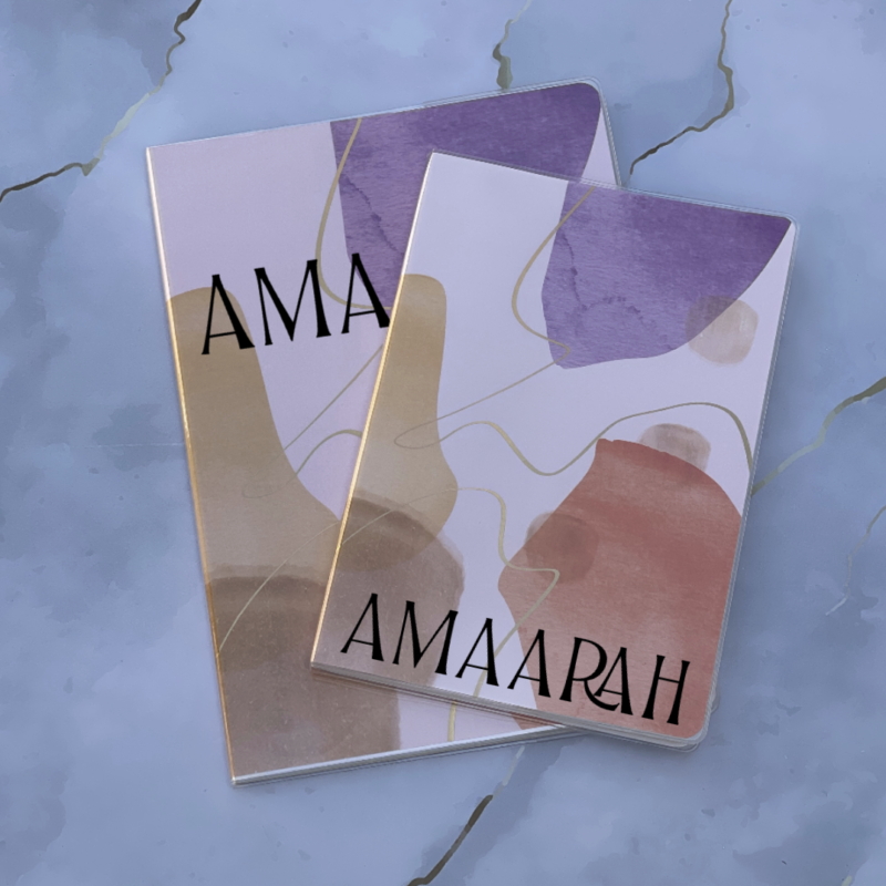 Peach Purple Notebook Set