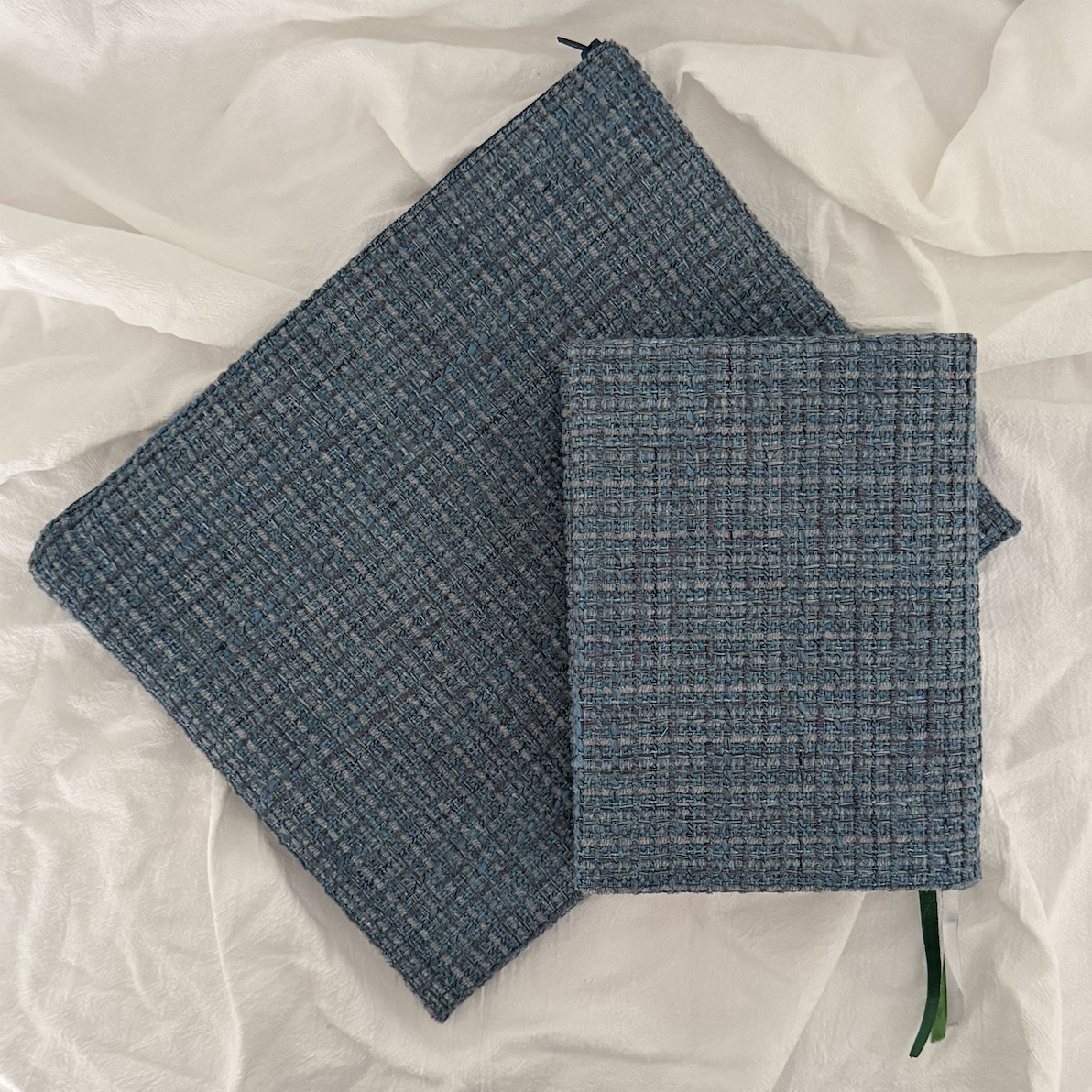 BLUE TWEED QURAN COVER & QURAN POUCH